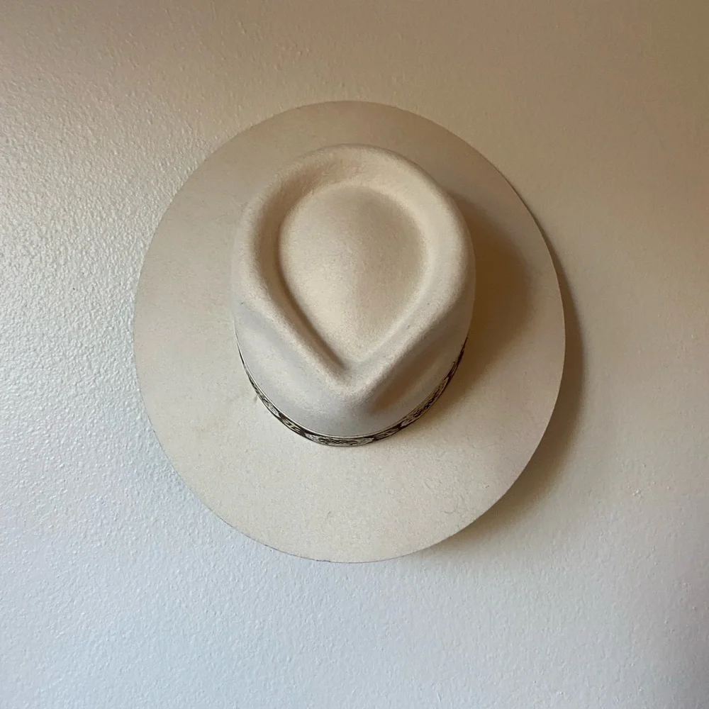 Lack of Color Women’s Rancher Wool Hat in Cream Size Small Western Boho Country